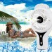 GLAMOURIC Handheld Misting Fan Mini USB Fan 2200mAh Built in Rechargeable Battery 3 Speeds Personal Cooling Mist Humidifier for Outdoor/Camping/Travel/Office-White - B06X998CL8